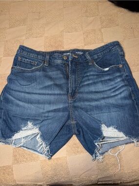 Old Navy Blue Distressed Denim Cutoff Shorts